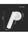 V-TAC 2W LED Стенен Аплик Хотел Кръг 4000 Бяло Тяло - 10293 - 7