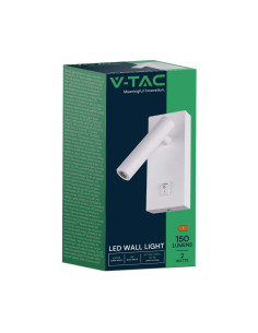 V-TAC 2W LED Стенен Аплик Хотел Квадрат 4000 Бяло Тяло - 10289 - Цена | LEDs4economy 2
