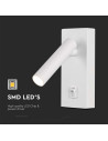 V-TAC 2W LED Стенен Аплик Хотел Квадрат 4000 Бяло Тяло - 10289 - 7