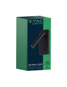 V-TAC 2W LED Стенен Аплик Хотел Квадрат 4000 Черно Тяло - 10287 - Цена | LEDs4economy 2