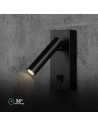 V-TAC 2W LED Стенен Аплик Хотел Квадрат 4000 Черно Тяло - 10287 - 8