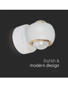 V-TAC 10W LED Стенна Лампа Бяло Тяло 3000 - 23008 - 5