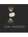 V-TAC 10W LED Стенна Лампа Бяло Тяло 3000 - 23008 - 6