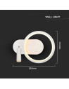 V-TAC LED Осветител 14W Хотел Аплик Бял 4000 - 14982 - 7