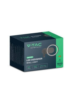V-TAC LED Осветител 14W Хотел Аплик Черен 3000 - 14981 - Цена | LEDs4economy 2