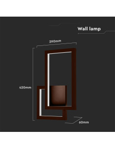 V-TAC 20W Стенна Лампа Бежово 4000 IP54 - Цена | LEDs4economy 2
