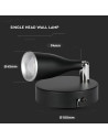 V-TAC 4.5W LED Единична Спот Лампа 4000К Черна - 218265 - 7