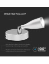 V-TAC 4.5W LED Единична Спот Лампа 3000К Бяла - 218262 - 8