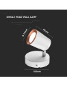 V-TAC 6W LED Единична Спот Лампа 4000К Бяла - 218252 - 6