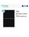 V-TAC 430W Моно Соларен Панел 1722x1038x30мм Черна Рамка TOPCon TIER 1 - 7