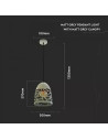 V-TAC Пендел Сив Мат Сив Кабел - 3822 - 3