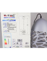 V-TAC Пендел Сив Мат Сив Кабел - 3822 - 14