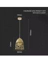 V-TAC Пендел Златен Златен Кабел - 3821 - 3