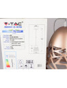 V-TAC Пендел Златен Златен Кабел - 3821 - 13