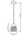 V-TAC Пендел Златен Златен Кабел - 3821 - 16