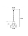 V-TAC Пендел Мед Конус Ф300 - 3710 - 9