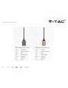 V-TAC Пендел Розово Злато Алуминиев - 3815 - 14