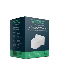 V-TAC 600W Микровълнов Сензор 180'D Бяло Тяло IP65 - 23164 - Цена | LEDs4economy 2