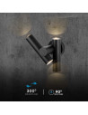 V-TAC 2x2.6W Стенен Спот Черен 4000К IP44 - 23049 - 5