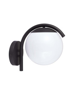 V-TAC E27 Стенен Аплик Черна Сфера PC Опал IP44 - 10420 - Цена | LEDs4economy