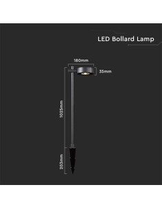 V-TAC 6W Назаемна Лампа Черна 4000K IP54 - 6839 - Цена | LEDs4economy 2