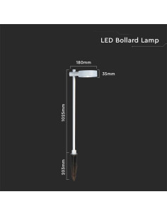 V-TAC 6W Назаемна Лампа Бяла 3000K IP54 - 6836 - Цена | LEDs4economy 2