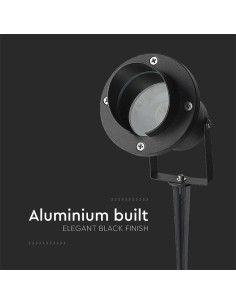 V-TAC GU10 Градинско Тяло Колче Черно Тяло IP65 - 7572 - Цена | LEDs4economy 2