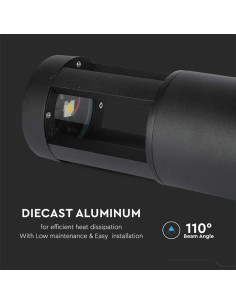 V-TAC 10W LED Наземна Лампа Черно Тяло 25см 5000К - 128324 - Цена | LEDs4economy 2