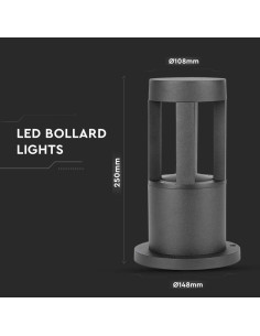 V-TAC 10W LED Наземна Лампа Черно Тяло 25см 4000К - 128323 - Цена | LEDs4economy 2