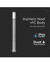 V-TAC Е27 Градинска Лампа 110cm Неръждавейка Стомана Сатен Никел IP44 - 8962 - 4