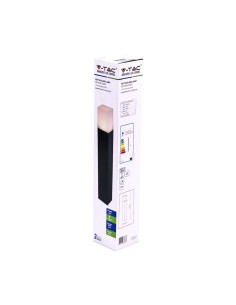 V-TAC GU10 Градинска Наземна Лампа Черна Квадрат 50CM IP54 - 7564 - Цена | LEDs4economy 2