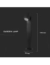 V-TAC Наземна Градинска Лампа GU10 Bollard Регулируема Една Посока IP44 - 7554 - 5