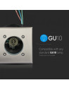 V-TAC Тяло за Вграждане В Земя Сатен Никел Квадрат Черен GU10 IP65 - 7516 - 7
