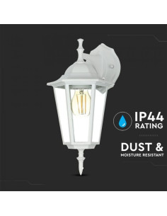 V-TAC Аплик за Стена E27 Бял Мат На Долу - 7069 - Цена | LEDs4economy 2