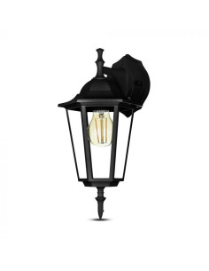 V-TAC Аплик за Стена E27 Черен Мат На Долу - 7068 - Цена | LEDs4economy 2