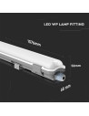 V-TAC LED Водозащитено тяло 150cm 22W 6400K - 6462 - 4