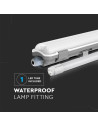V-TAC LED Водозащитено тяло 150cm 22W 6400K - 6462 - 10