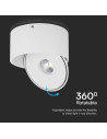 V-TAC 20W LED Луна Външен Монтаж 3 в 1 Бяло Тяло - 23155 - 6