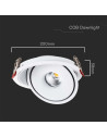 V-TAC 30W LED COB Луна 3 в 1 Бяло Тяло - 10583 - 8