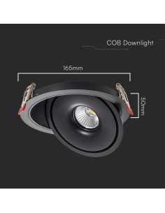 V-TAC 20W LED COB Луна 3 в 1 Черно Тяло - 10580 - Цена | LEDs4economy 2