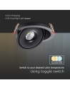 V-TAC 20W LED COB Луна 3 в 1 Черно Тяло - 10580 - 5