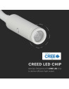 V-TAC 3W LED Стенна Лампа Спалня Бяла 3000К - 4