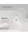 V-TAC 3W LED Стенна Лампа Спалня Бяла 3000К - 7