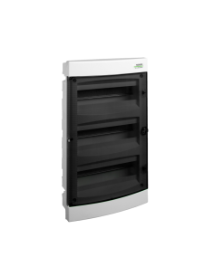 NOARK PNF 3x18T Разпределително табло, прозрачна врата, вграден монтаж, IP40, 3 реда, 3x18 модула - 106198 - Цена | LEDs4economy