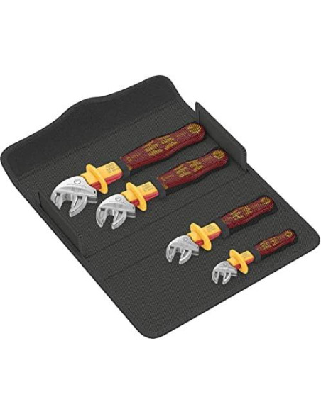 Комплект гаечни ключове раздвижени, 4х (7…19), в калъф, 6004 Joker VDE 4 Set 1 Wera