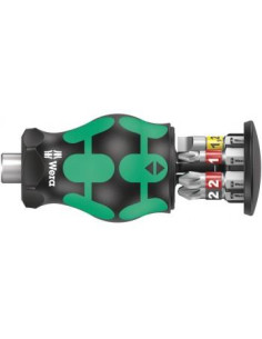 Wera Комплект отвертка с битове, 2х шлиц, 2х PH и 2x PZ, Stubby 2 Kraftform Kompakt - W008874 - Цена | LEDs4economy