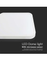 V-TAC 36W LED Плафон Квадрат Микровълнов Сензор Бяла Рамка 4000К IP44 - 76681 - 4