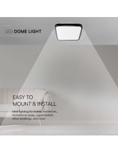 V-TAC 18W LED Плафон Квадрат Черна Рамка 3000К IP44 - 76421 - Цена | LEDs4economy 2