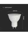 V-TAC LED Крушка SAMSUNG ЧИП 6.5W GU10 10° 4000K - 2120027 - 6