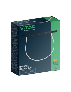 V-TAC 24W LED Магнитен Релсов Осветител Гъвкав 2м. CCT: 4000K Димиращ Черно Тяло - 10280 - Цена | LEDs4economy 2
